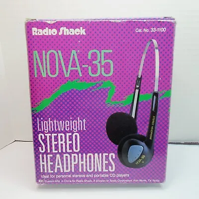 $15.95 • Buy New Radio Shack Nova 35 Lightweight Stereo Headphones 33-1100 Gold Plated 3.5 Mm