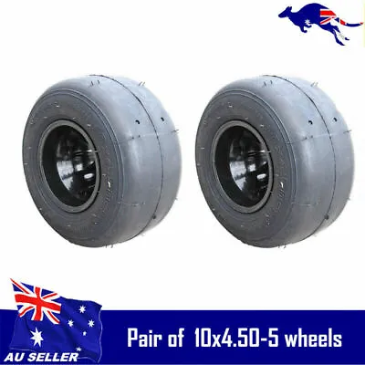 New Pair 5  Go Kart Wheel 10x4.50-5 Supper Slider Trike Gokart Racing Buggy • $154.65