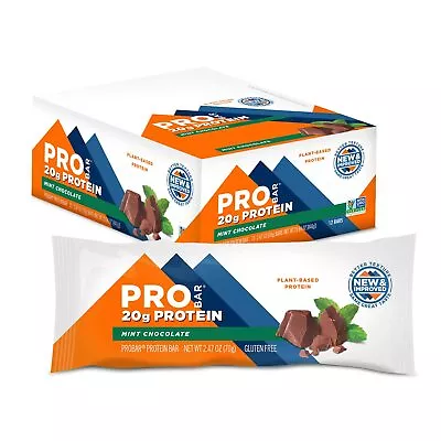 - PROTEIN Bar Mint Chocolate Non-GMO Gluten-Free Healthy Plant-Based Who... • $44.25