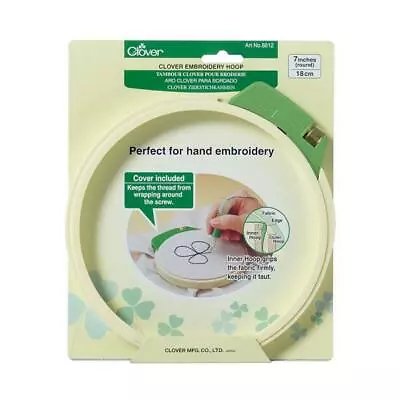 Clover Plastic Embroidery Stitching Hoop (12cm Or 18cm) • $19.95