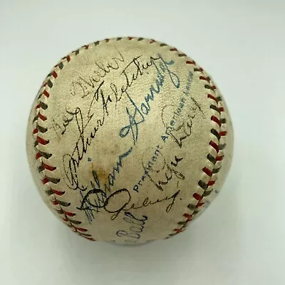 Babe Ruth & Lou Gehrig 1932 New York Yankees W.S. Champs Signed Baseball PSA DNA • $9995
