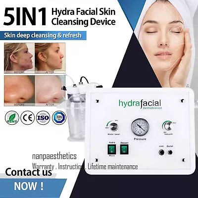 5 In 1 Hydra Machine Deep Water Dermabrasion Facial Cleansing Spa Skin Peel Care • $590