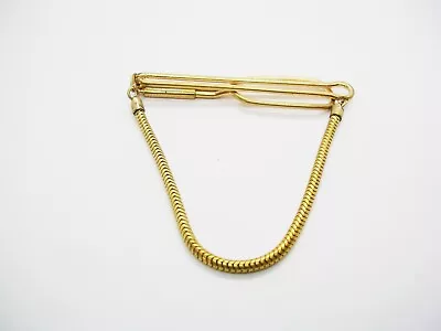 Classic Vintage Tie Chain Mid Century Tie Clip With Chain Formal Wear • $19.95