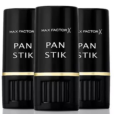 MAX FACTOR Pan Stik  Full Coverage Foundation Stick 9g - 13 Nouveau Beige *3PACK • $28.99