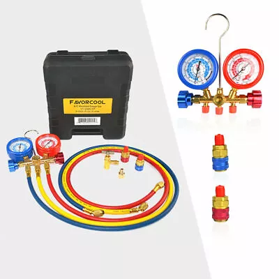 FAVORCOOL CT-536G AC Manifold Gauge Set R410A R134A R22 Refrigerants Charge • $38.89