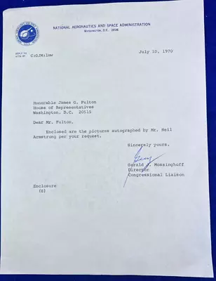 The Saddest Neil Armstrong Signed Photo Letter In NASA History Vintage Apollo • $24.95