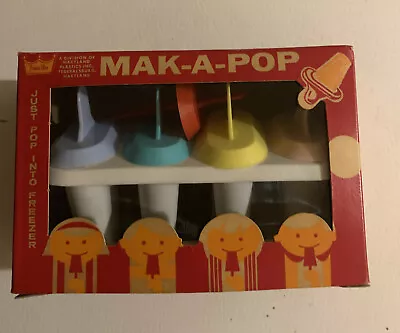 Vintage 1950s Mak-A-Pop Freezer Plastic Pop Mold NOS Unused New Popsicle • $49.99