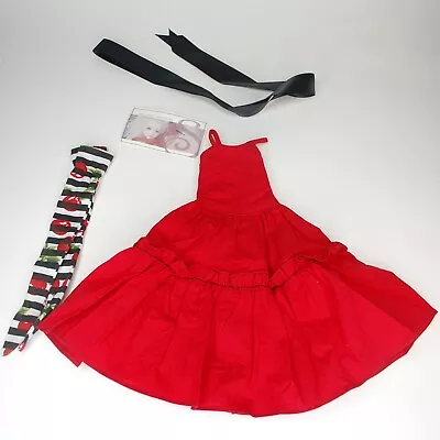 Swan20 Outfit Fashion OOAK Red Dress Cherries Fits BJD MSD Kaye Wiggs Tobi Toni • $24.99