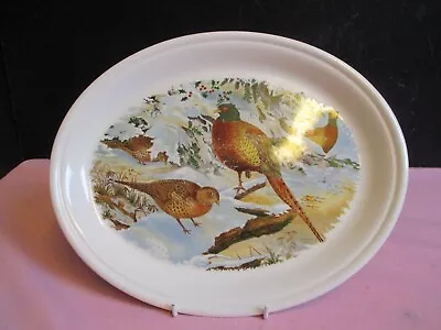 Vintage Retro Barratts Staffordshire Pheasant  Oval Meat Plates 30cm X 24cm • £1.50