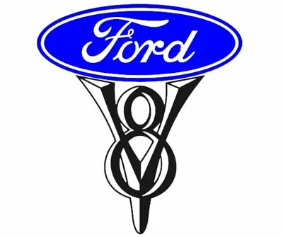 Fits Vintage Ford Motor Co Ford  V8  Multi Colored Vinyl Decal - FREE SHIPPING • $12.95