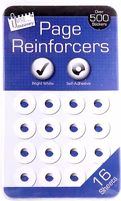 Just Stationery Hole Reinforcers Label White 5930/72 • £4.02