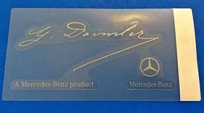 Mercedes Windshield Glass Decal Sticker Signature Signed By Daimler GENUINE • $25.33