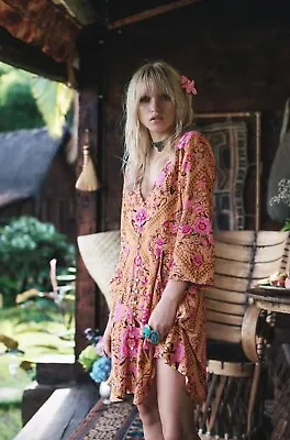 🧡Spell And The Gypsy Babushka 🧡Amber S Button Mini Dress • $127.78