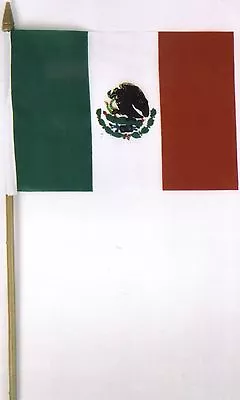 Mexico Flag Mexician Flag Mini Stick Flag 4 X6  4x6 FAST USA SHIPPING • $6.49