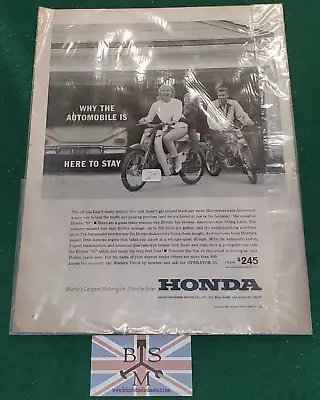 Original Vintage Advertising For Honda 50 Dream Motorbike Minibike • $7.95