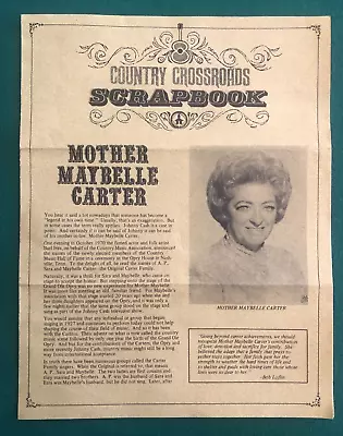 June Carter Cash Mother Maybelle Carter Scrapbook Vintage Country Music 8.5x11 • $9