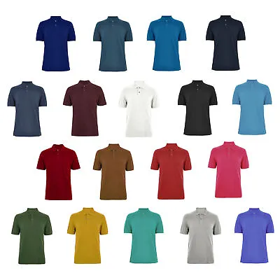 Mens Pure Cotton Short Sleeve Plain Polo Shirt • $8.64