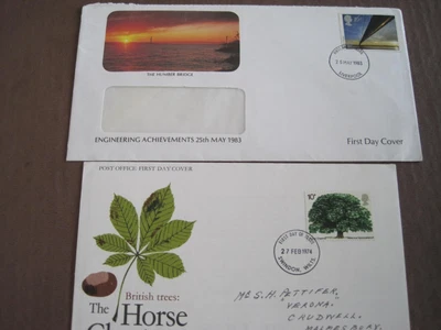 £1 • Buy Gb  Br. Trees/ Humber Bridge  Fdc's  1974/83