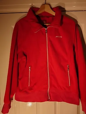 Musto Evolution Womens UK 16 Full Zip Fleece Jacket Red Outdoors Hiking • £33