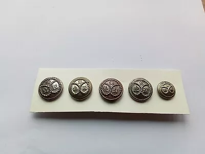 5 X North Staffordshire Railway Buttons. • £5.50