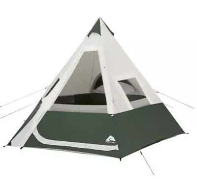 Ozark Trail W790S.3 7-Person 1-Room Teepee Tent With Vented Rear Window Green • $50