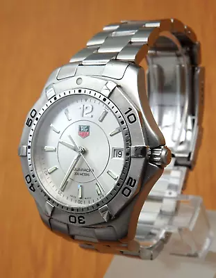 Men's  * TAG Heuer  *  AQUARACER  S/Steel Watch; DATE; Cleaned +NEW Battery; BOX • £545