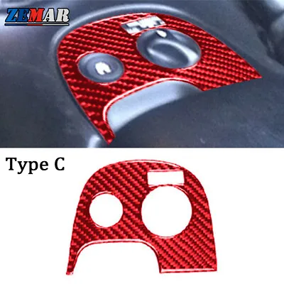 For Corvette C5 1998-04 Red Carbon Fiber Gear Shift Knob Switch Cover Trim TypeC • $31.13