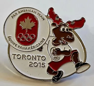 2015 Toronto Pan Am Games Pan American CANADA COC  NOC Mascot Komak Moose Pin • $26.17