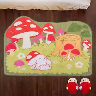 Mushroom Rug | Cute Large Rectangular Carpet Home Decor • $49.99
