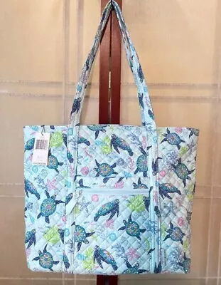 Vera Bradley Turtle Dream 𓆉 Travel Weekend Work School Size Xl ~ ' Vera Tote ' • $87.95