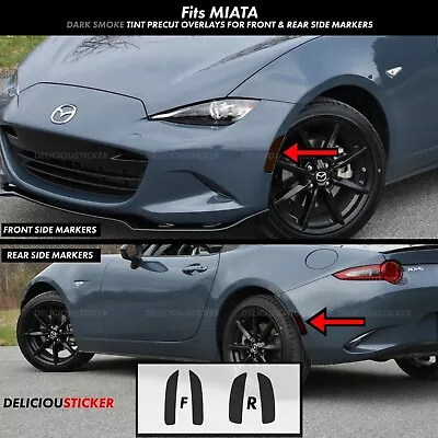 For 2016-2023 Miata Smoke Side Markers Overlay Tint Vinyl Decal PreCut Rear MX5 • $17.99