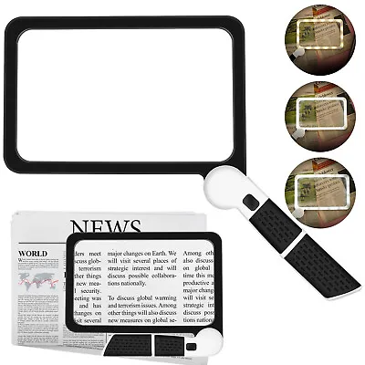 5X Magnifying Glass 48 LED Light Clarity Handheld Seniors Reading Magnifier ☝ • $18.42