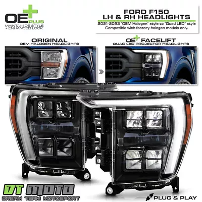 **Halogen Upgrade Quad LED** Reflector Headlights For 2021-2023 Ford F150 Truck • $499.99