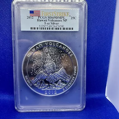 2012 HAWAII VOLCANOES NP ATB 5 OZ. SILVER PCGS MS69 DMPL First Strike SCARCE • $525