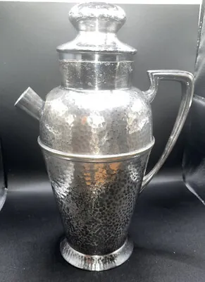 Vintage Apollo Martini/Cocktail Shaker Hand Hammered Silver Plate Read • $36