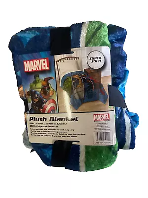 Marvel Avengers 62in X 90in Plush Microfiber Throw Blanket • $21.99