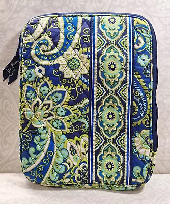 VERA BRADLEY Padded Tablet Case Sleeve IPad E-Reader Case Blue Paisley 8 By 10 • $12.99