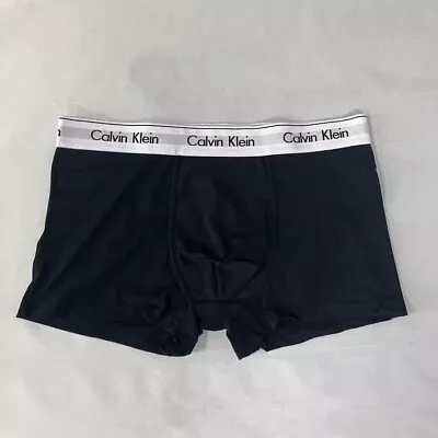 Calvin Klein Underwear Mens M Black CK Cotton Stretch Trunk Boxer - AUS • $9.49