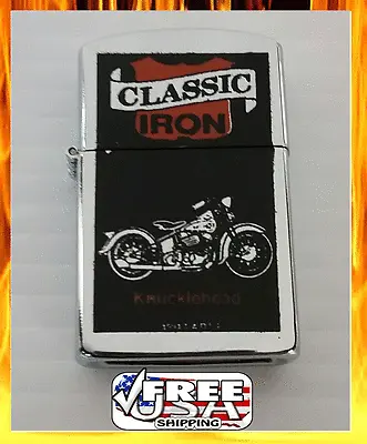 Classic Iron Chrome Knucklehead  Motorcycle  Cigarette Lighter • $7.95