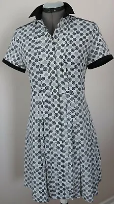 $25 • Buy Jason Wu For Target Bicycle Wheel Print Black White Pleated Shirt Dress Size XS