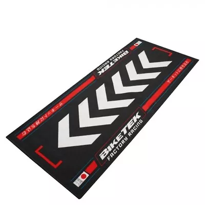 Biketek Factory Racing Garage Motorcycle Mat In Red Series 7 190x80cm • $55.94