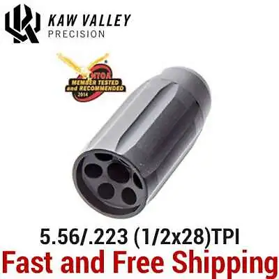 Kaw Valley Precision .223/5.56/.22LR Linear Comp/Compensator 1/2x28 TPI -Black • $43.85