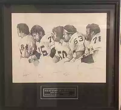 NFL Oakland Raiders Vintage Sports Memorabilia Framed Etching  • $50