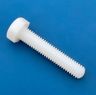 £2.55 • Buy M6 M8 Nylon Plastic Bolts Hex Head Fully Threaded Set Screws  -  Din933