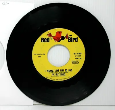 Jelly Beans I Wanna Love Him So Bad Red Bird RB 10-003 Original  7  45 VG • $7.99