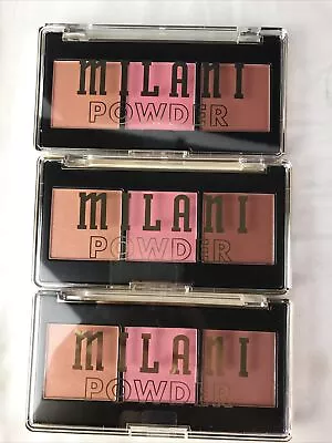 3PCK Milani Cheek Kiss Blush Powder Blush Palette 120 Golden Hour Glow .26oz • $11.89