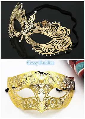 SN-A1-1  Men Women Masquerade Eye-Mask Venetian Costume Party Accessories Gold • $11.57