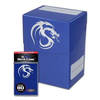 BCW DECK CASE PLASTIC - BLUE (Holds 80 Cards) • $4.99