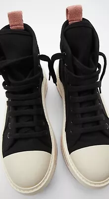 $39.99 • Buy NWT ZARA Black/Pink Thick Sole Laced High Tops SIZE 7.5