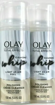 $21.99 • Buy 2 Count Olay Total Effects 5 Oz Whip Light As Air Feel Polishing Creme Cleanser